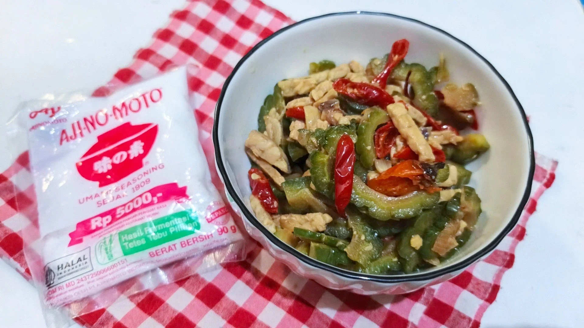 Tumis pare ala Ajinomoto 
