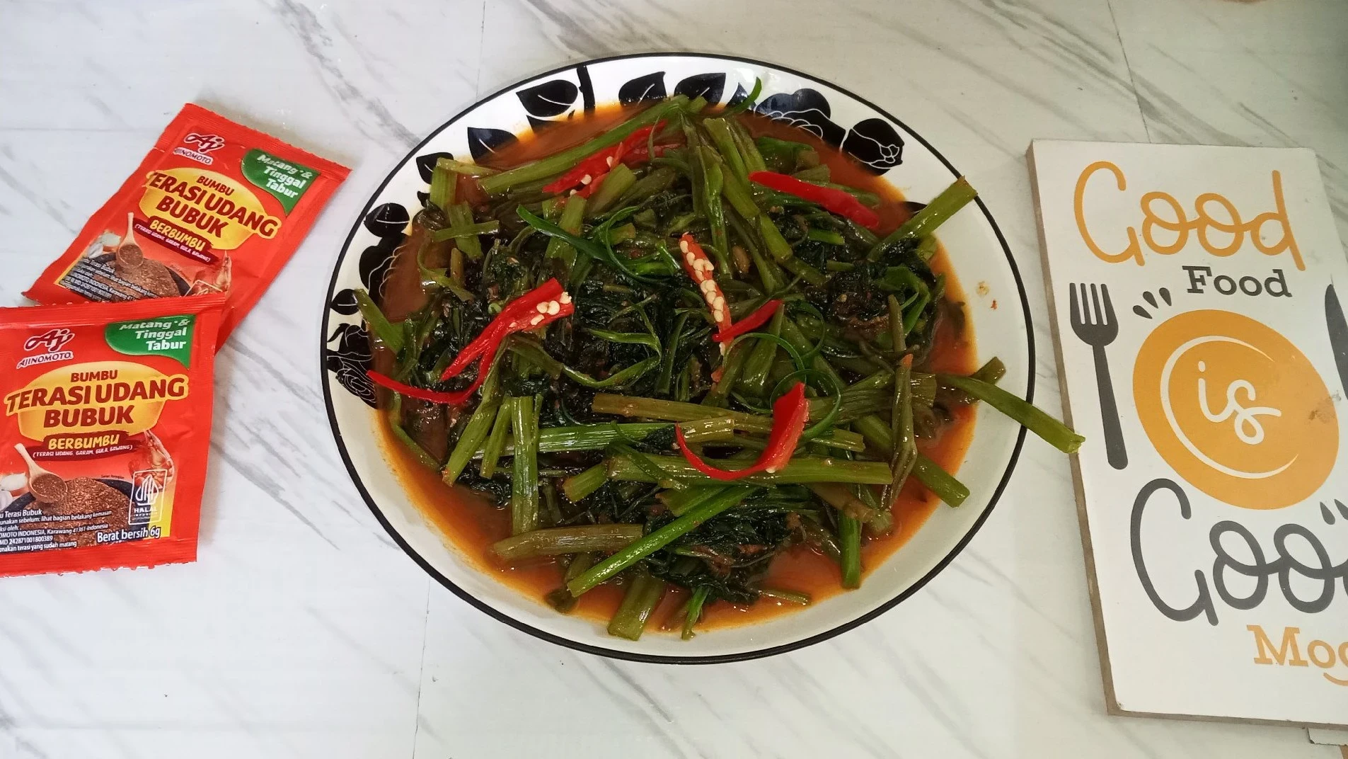 Tumis Pedas Kangkung Terasi 