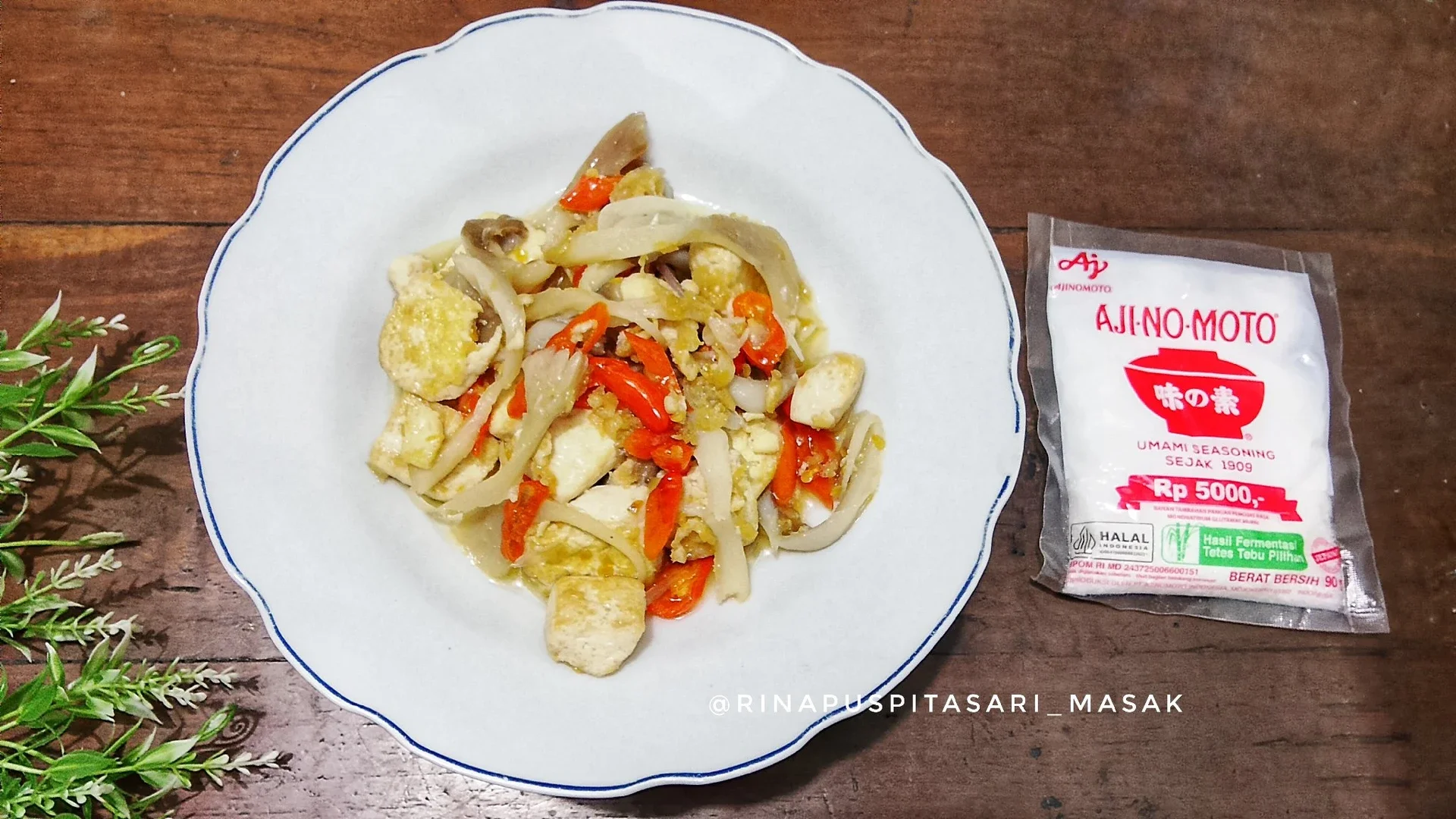 Tumis Pedas Tahu Jamur Tiram ala AJI-NO-MOTO®