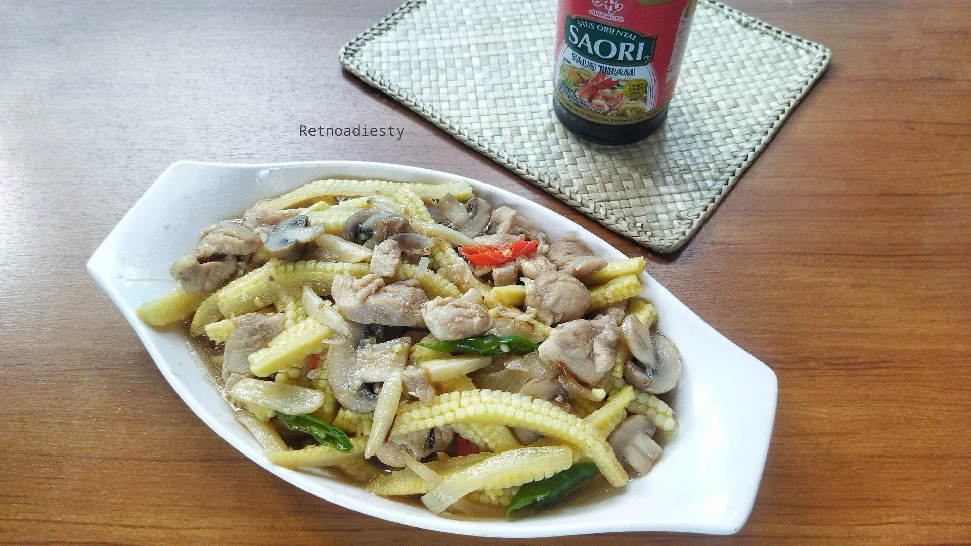 Tumis Putren Ayam Jamur 