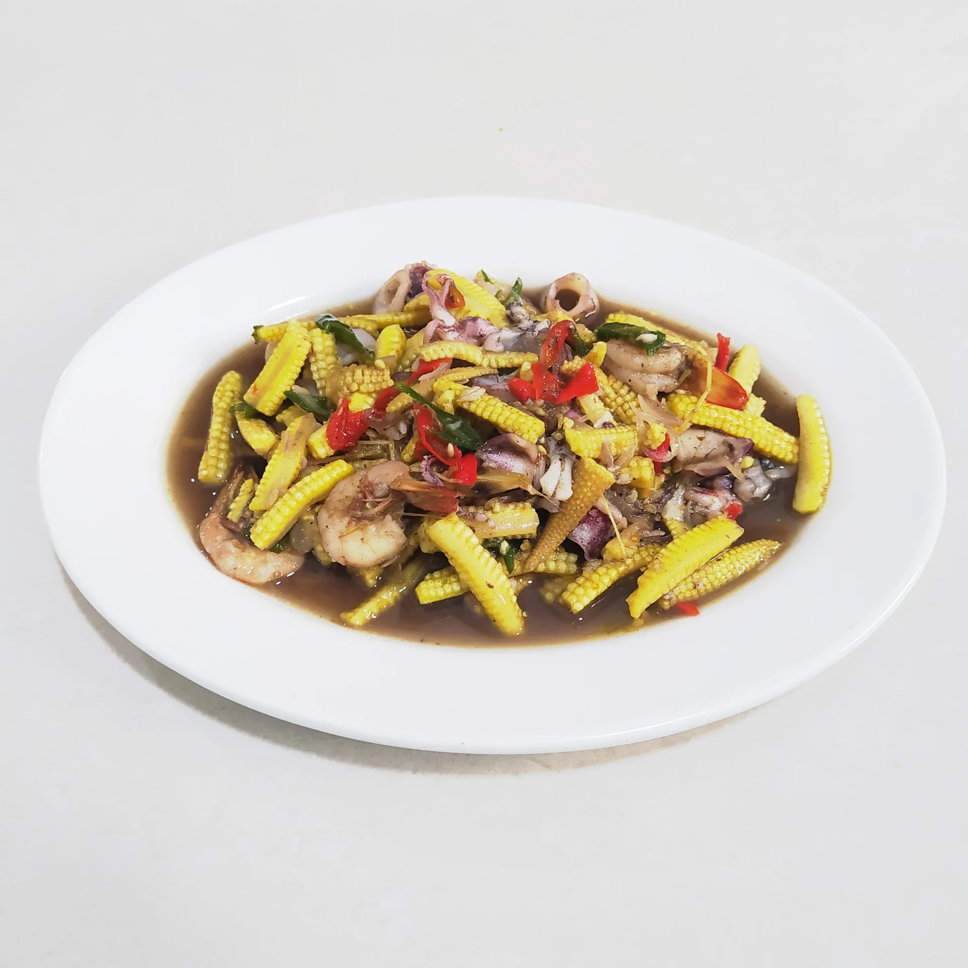 Tumis Putren Cumi Udang