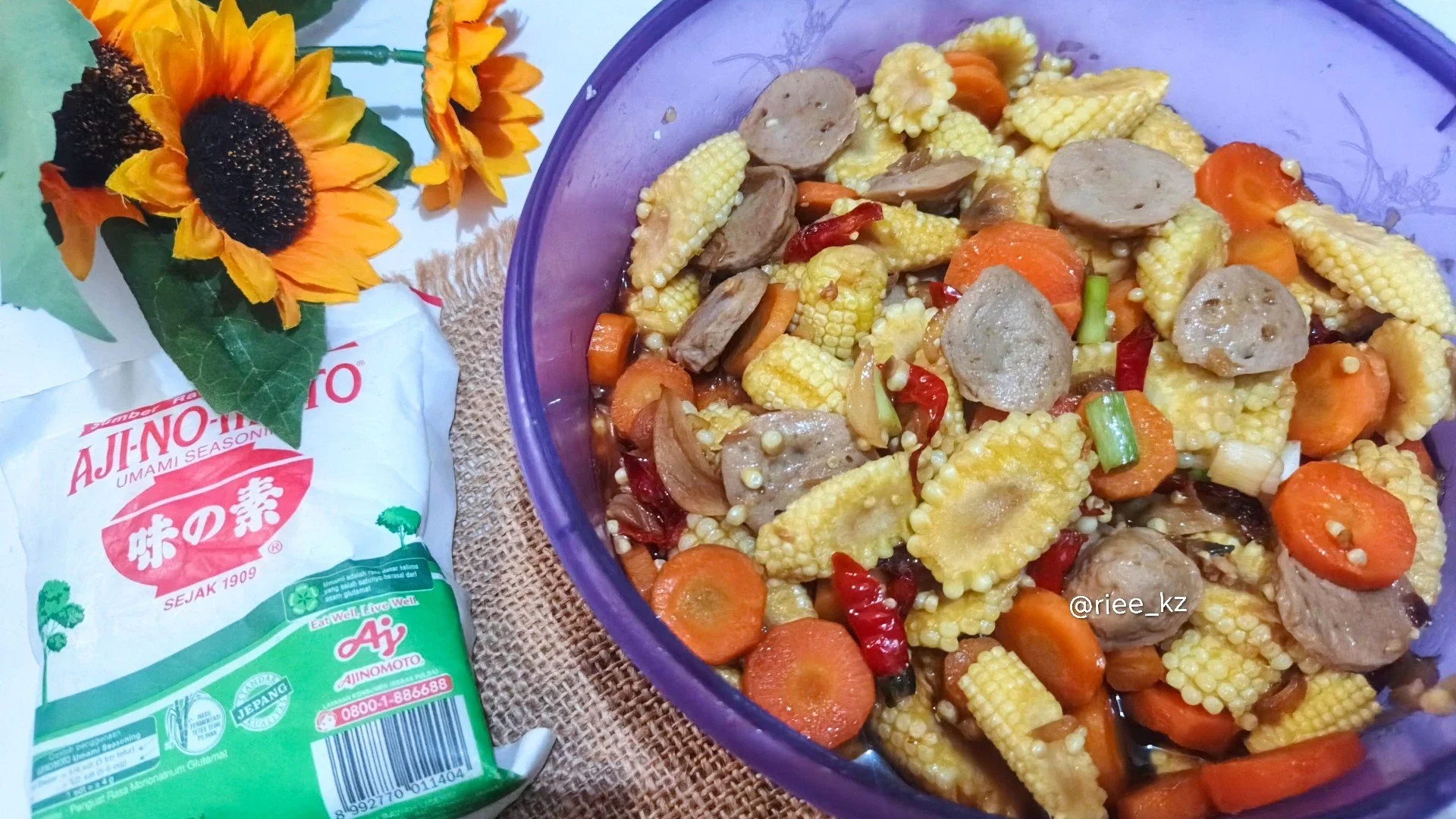 Tumis Putren wortel bakso