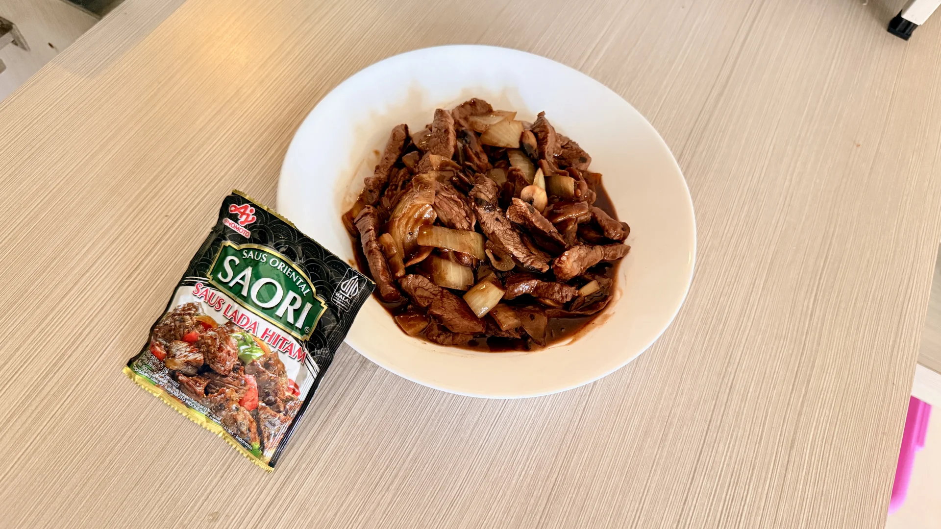 Tumis Sapi Jamur Lada Hitam ala SAORI