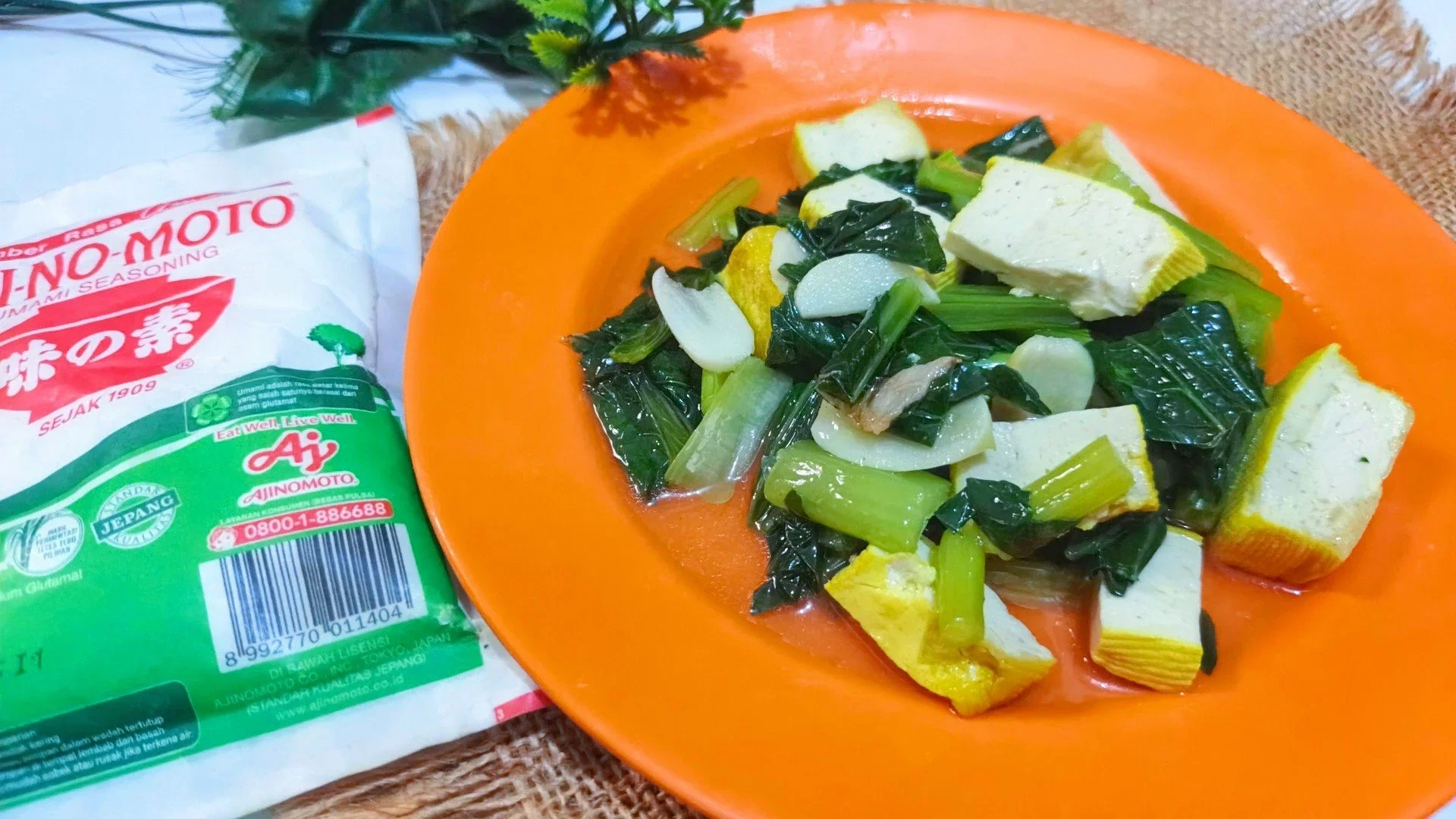 Tumis Sawi hijau tahu kuning