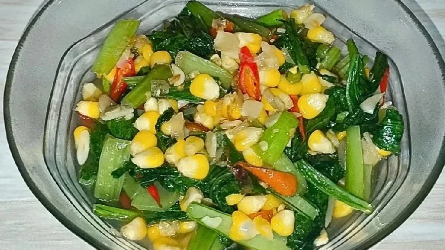 Tumis sawi jagung