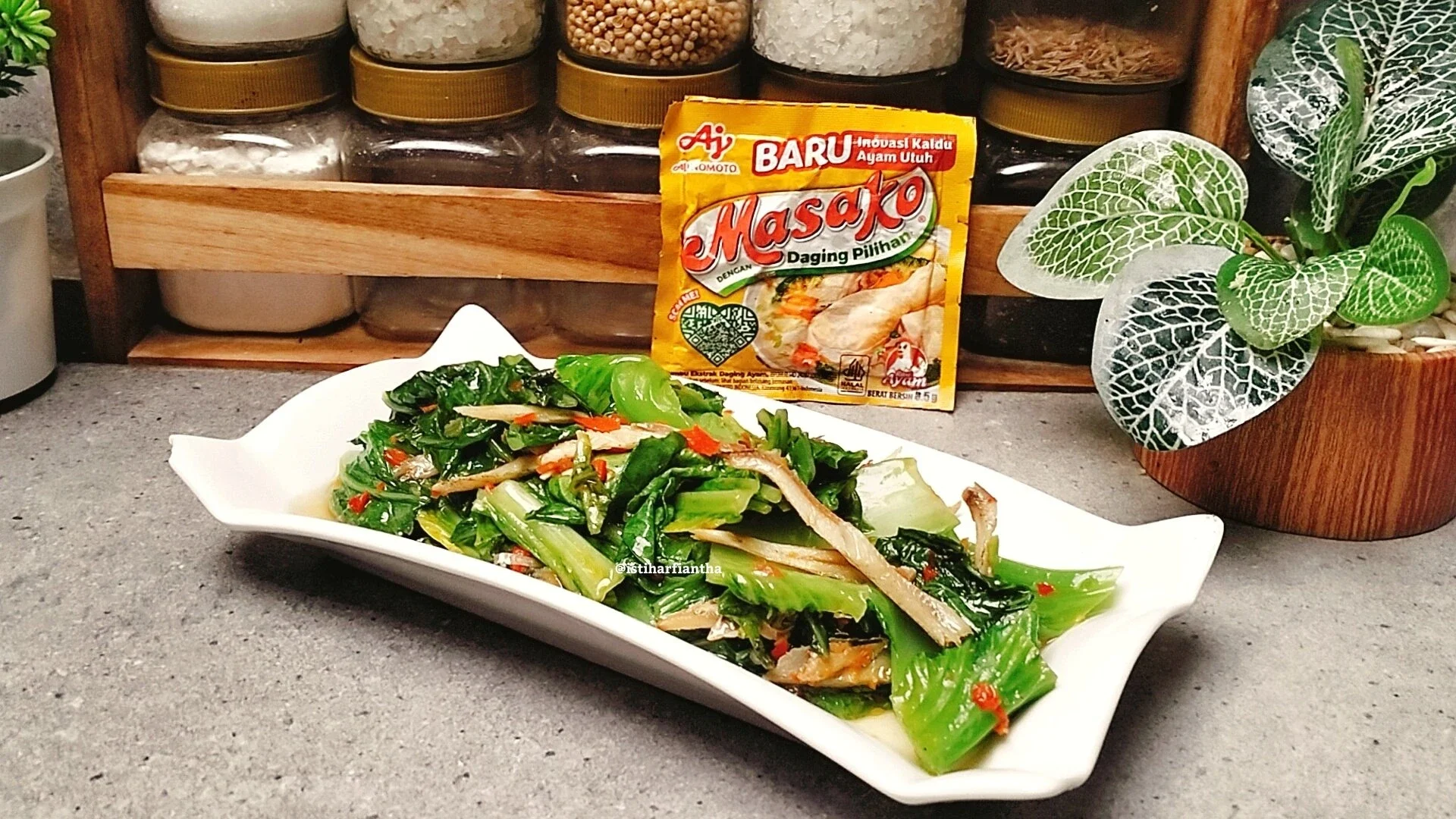 Tumis Sawi Pahit Teri Belah ala MASAKO®
