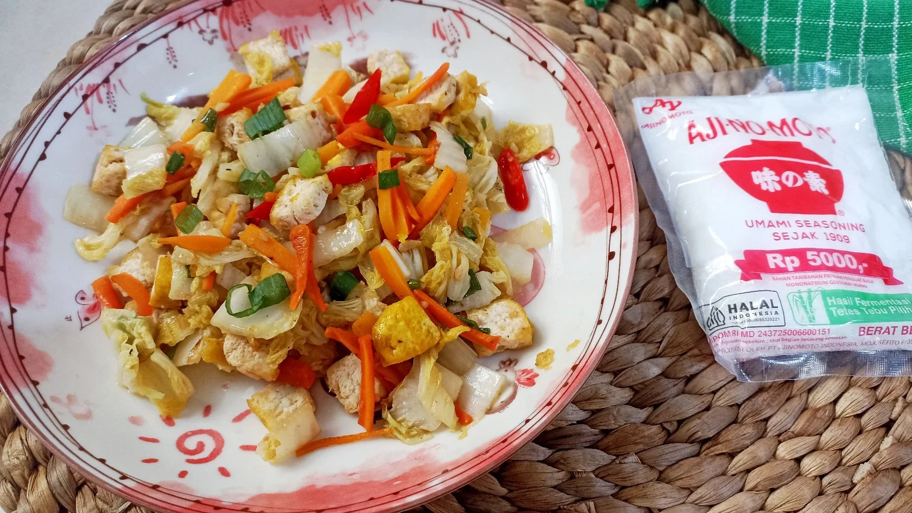 Tumis Sawi Putih Tahu Wortel