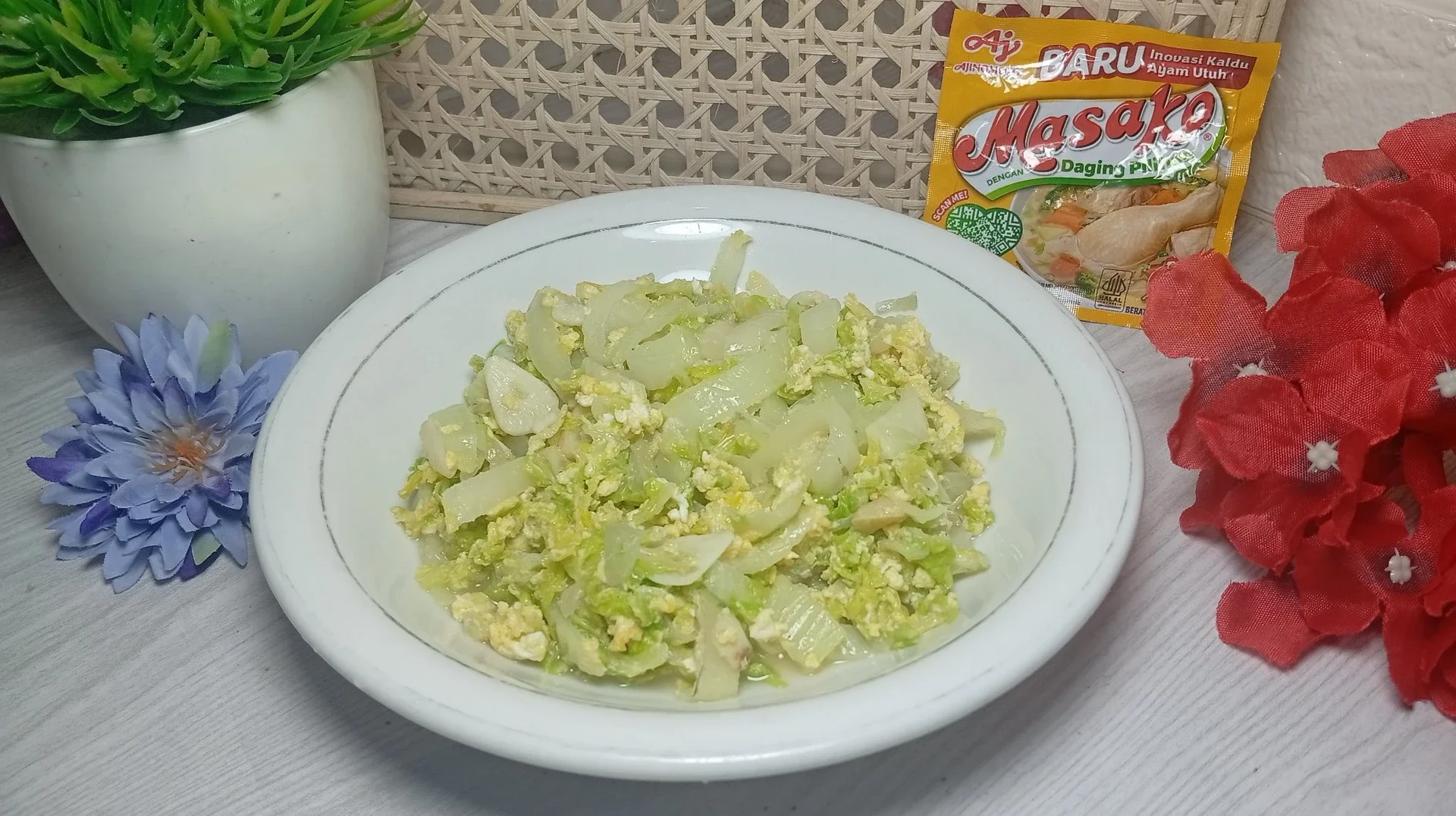 Tumis Sawi Putih Telur 