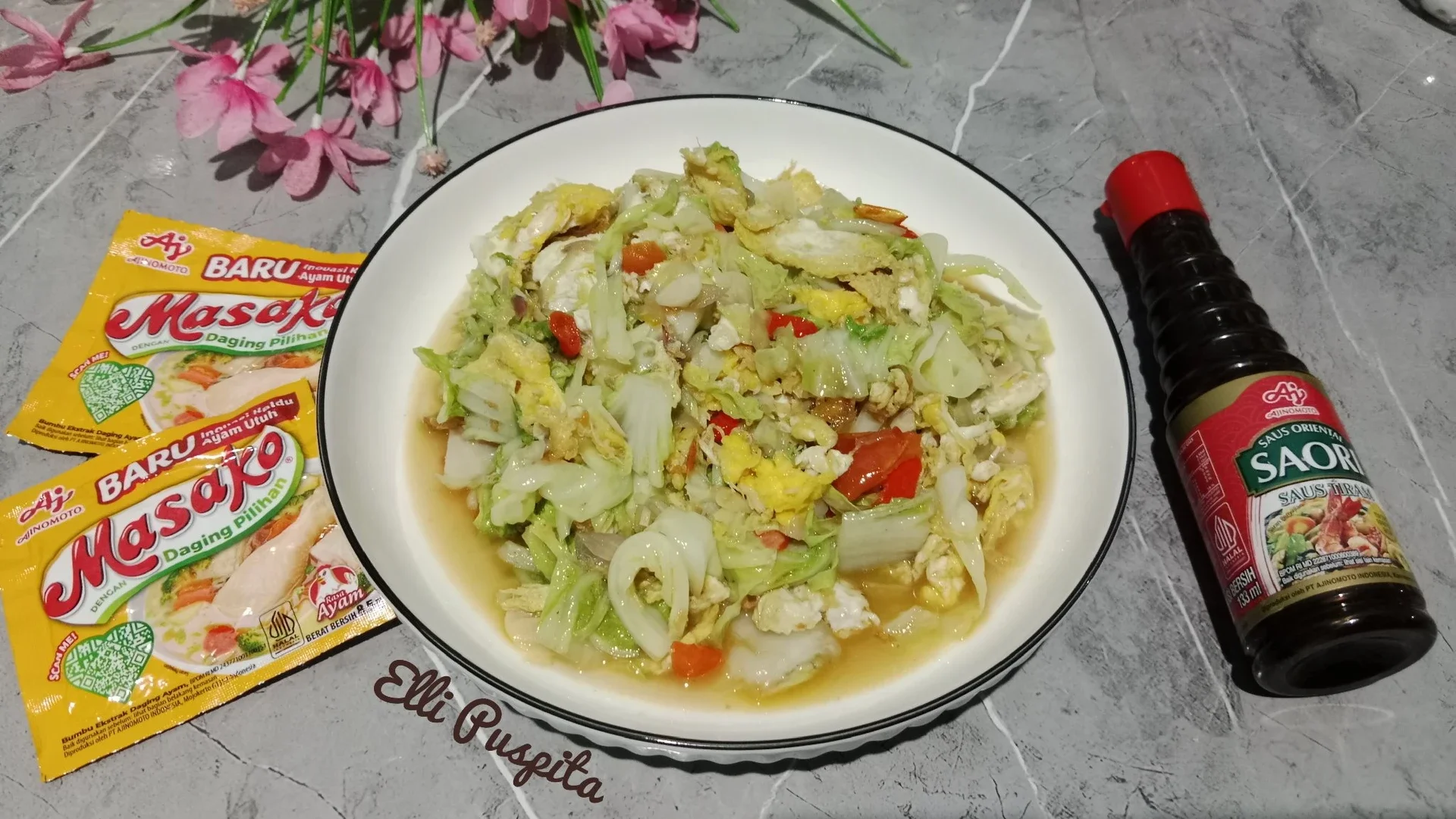 Tumis sawi telur
