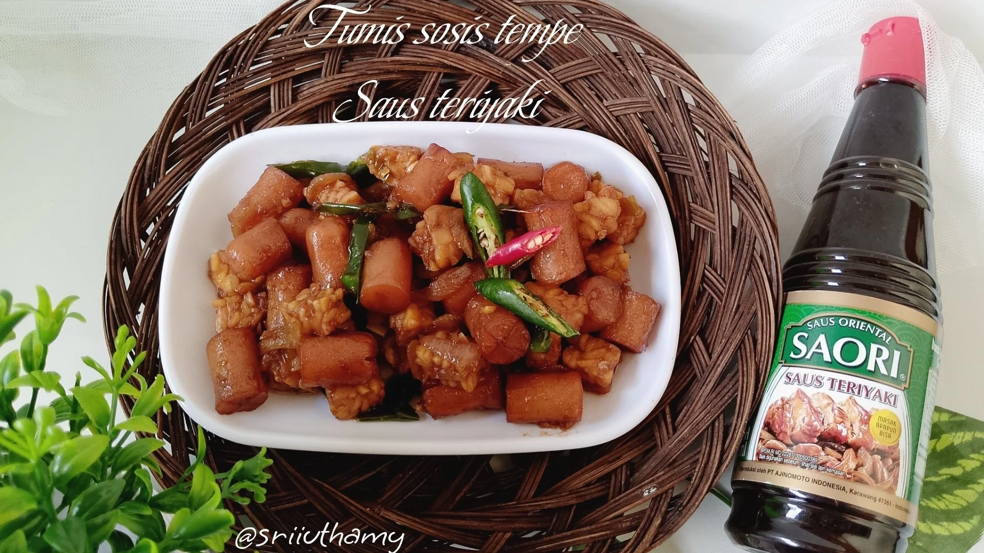 Tumis sosis tempe saus teriyaki 