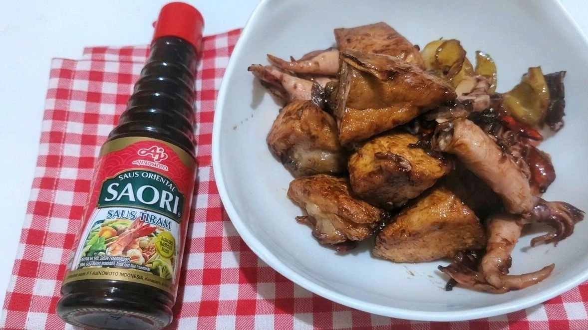Tumis tahu cumi asin
