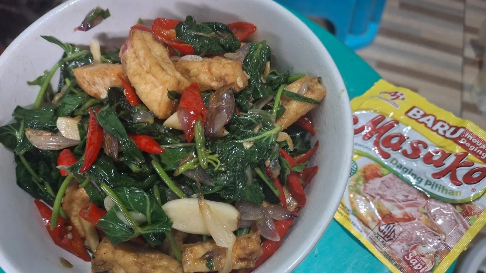 Tumis Tahu Daun Ubi Ungi