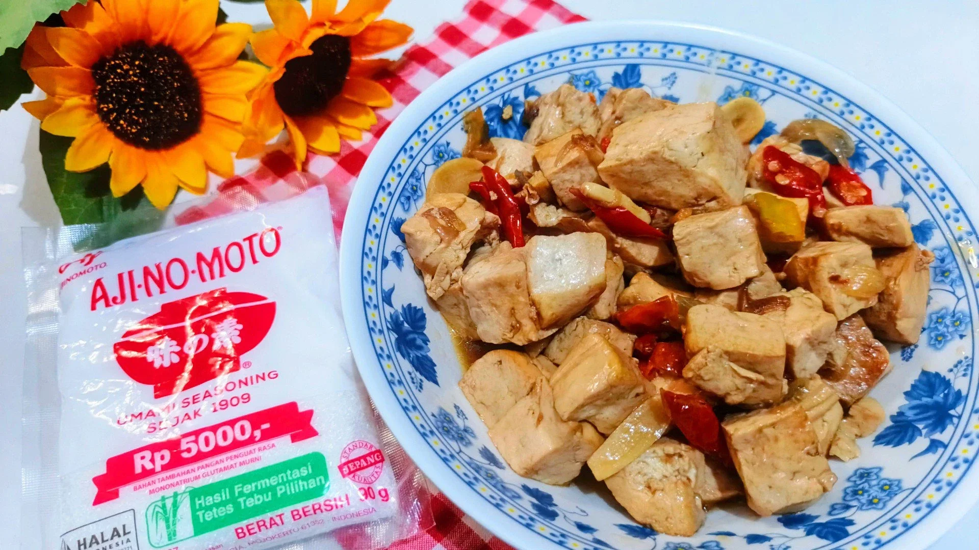 Tumis tahu kecap ala ajinomoto 
