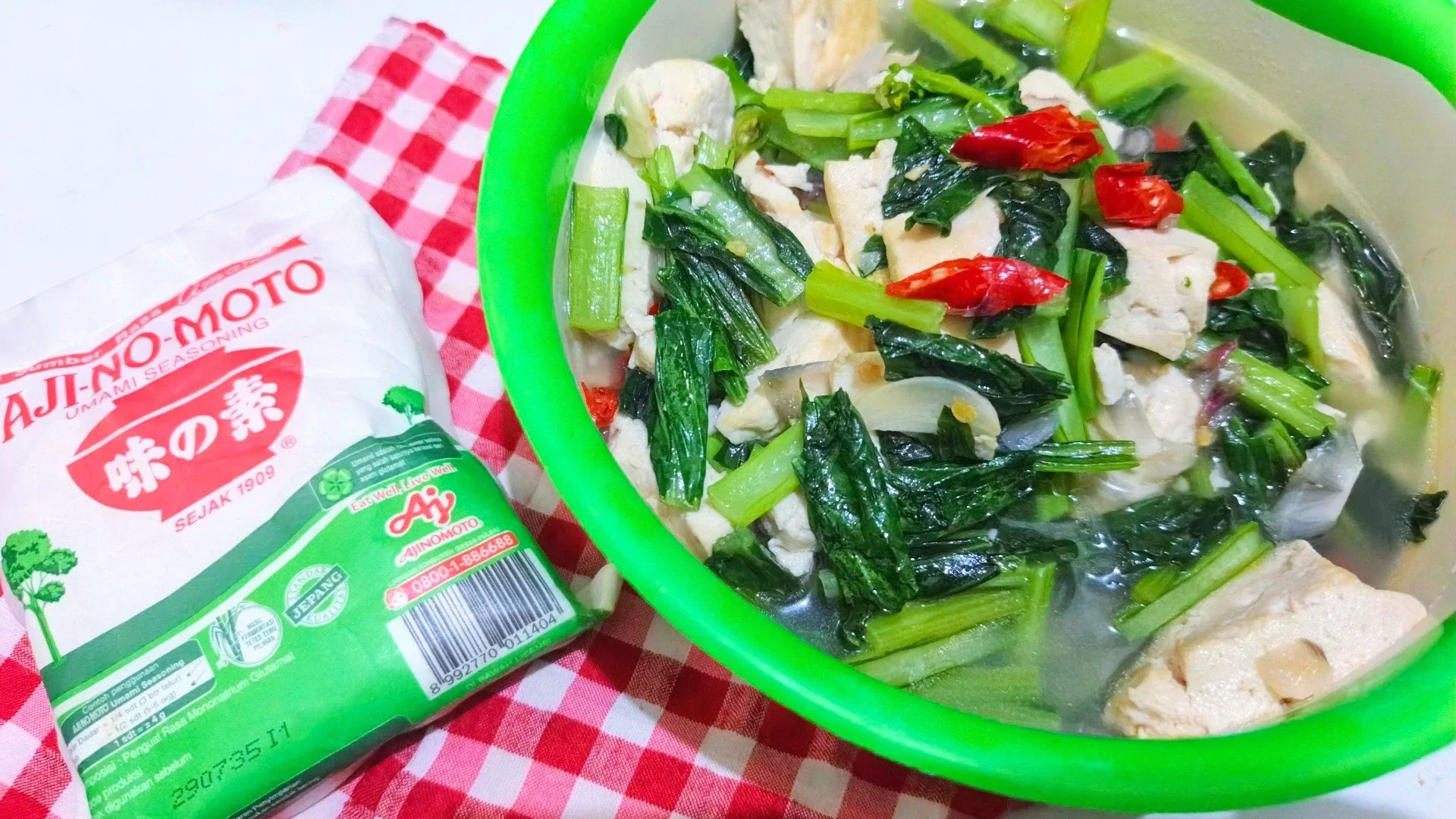 Tumis tahu sawi hijau 