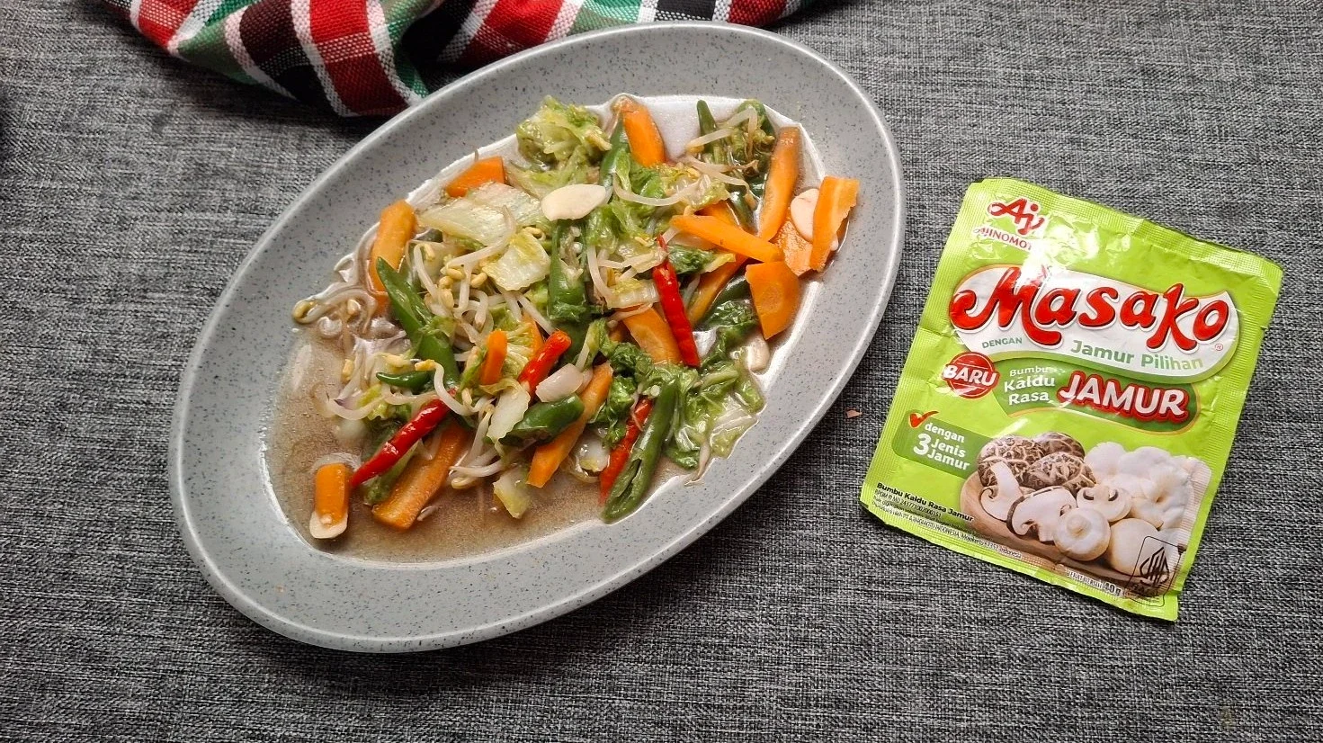 Tumis Tauge Wortel ala Masako Jamur