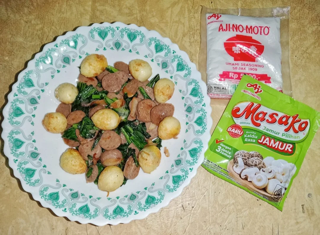 Tumis Telur Puyuh Bakso Caisim