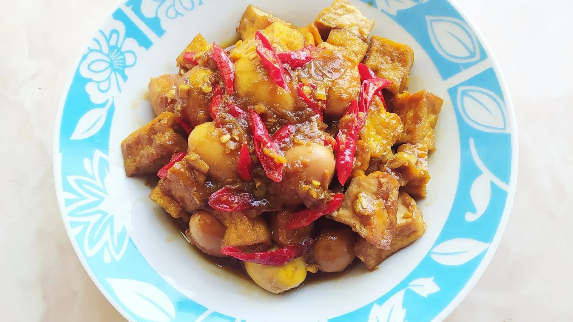 Tumis Telur Puyuh Tahu Kecap