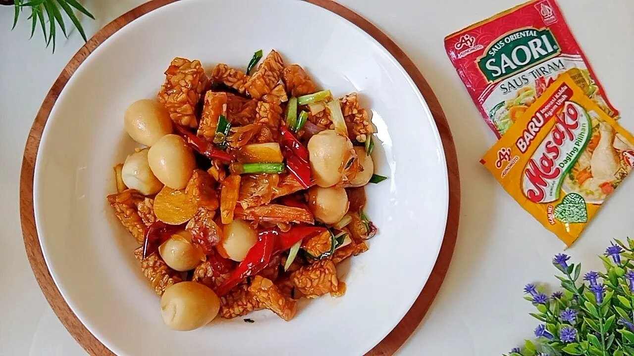 Tumis tempe telur puyuh 