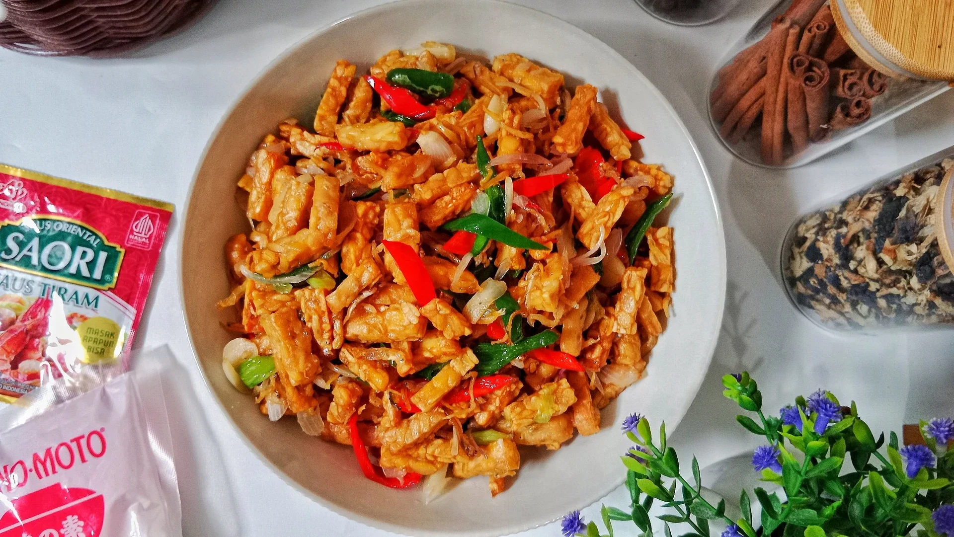 Tumis Tempe Teri Nasi