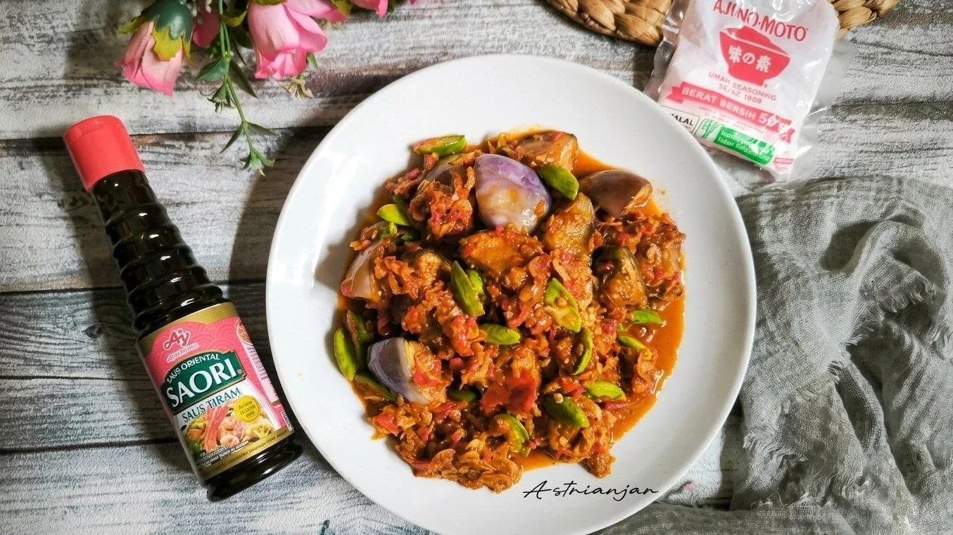 Tumis Terong Rebon Petai