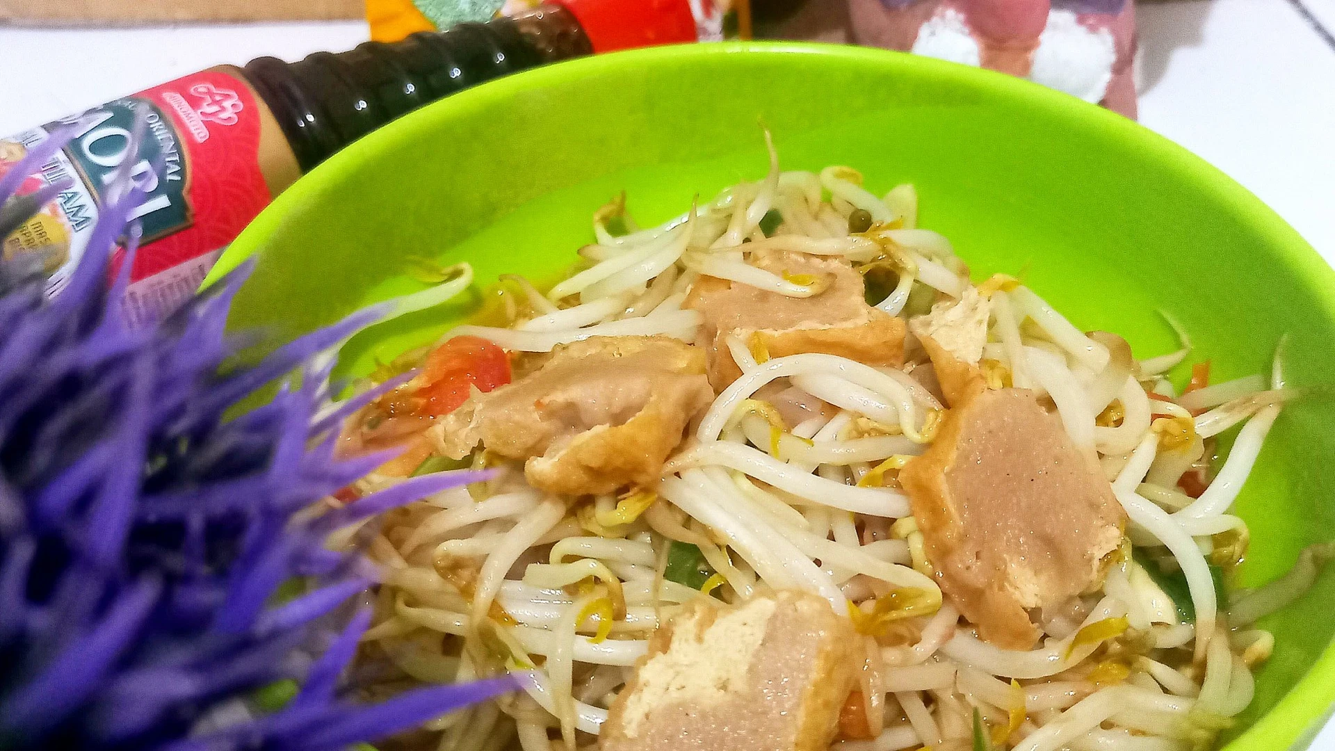 Tumis Toge dan Tahu Bakso