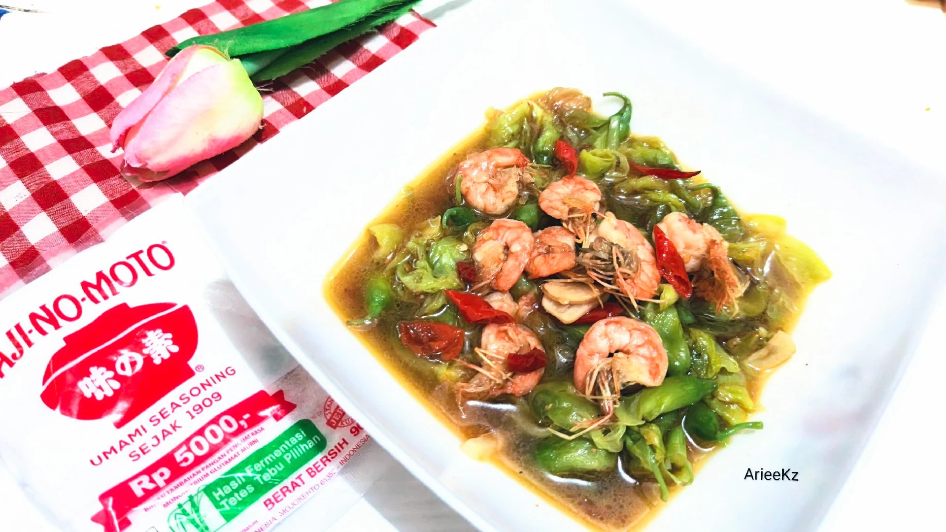 Tumis Udang Kembang Turi