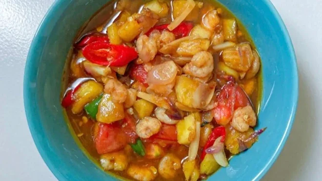 Tumis Udang Nanas Banjar