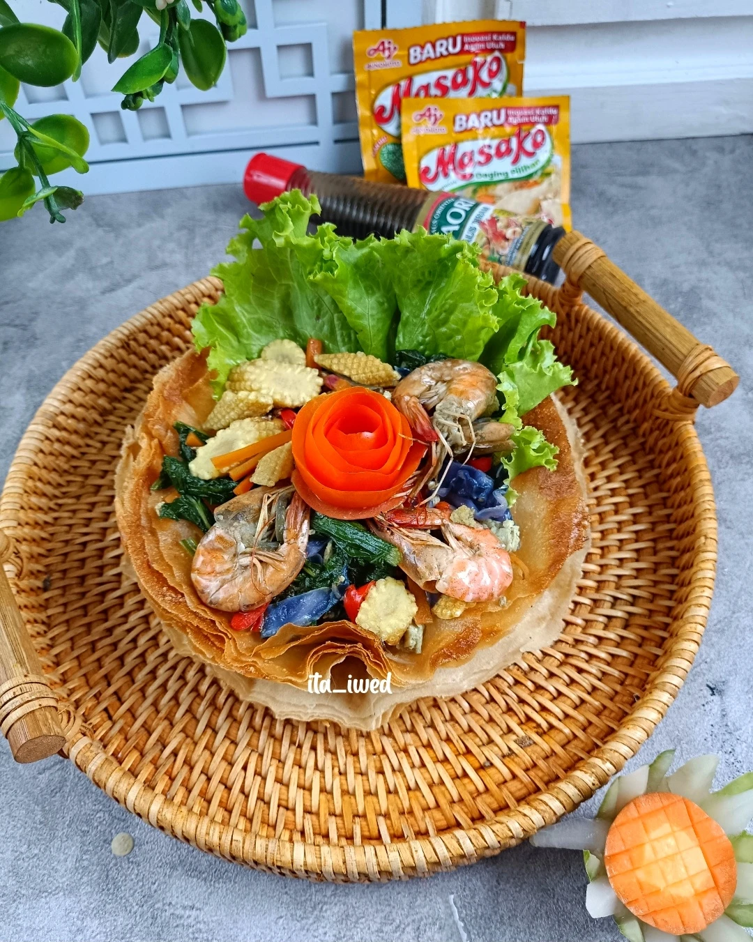 Tumis udang sayur