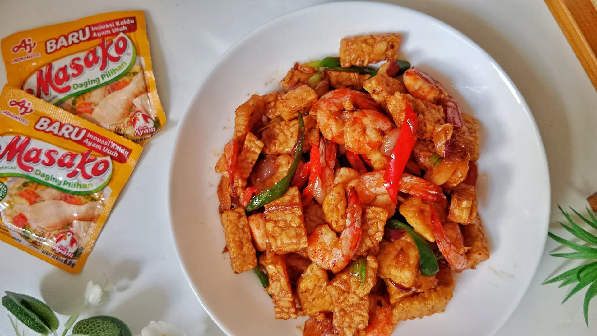 Tumis Udang Tempe Ala Masako 