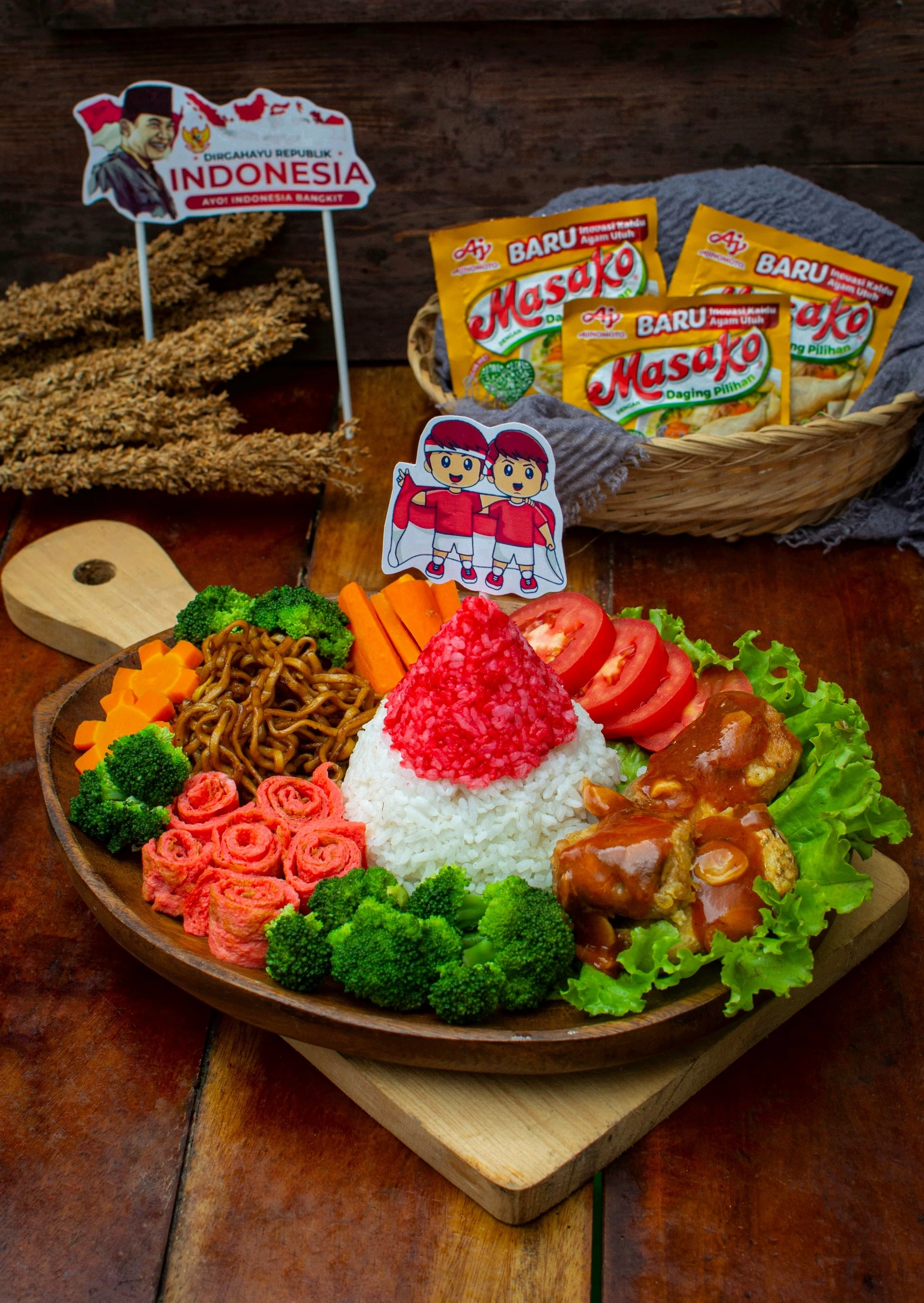 Tumpeng Merah Putih ala Masako