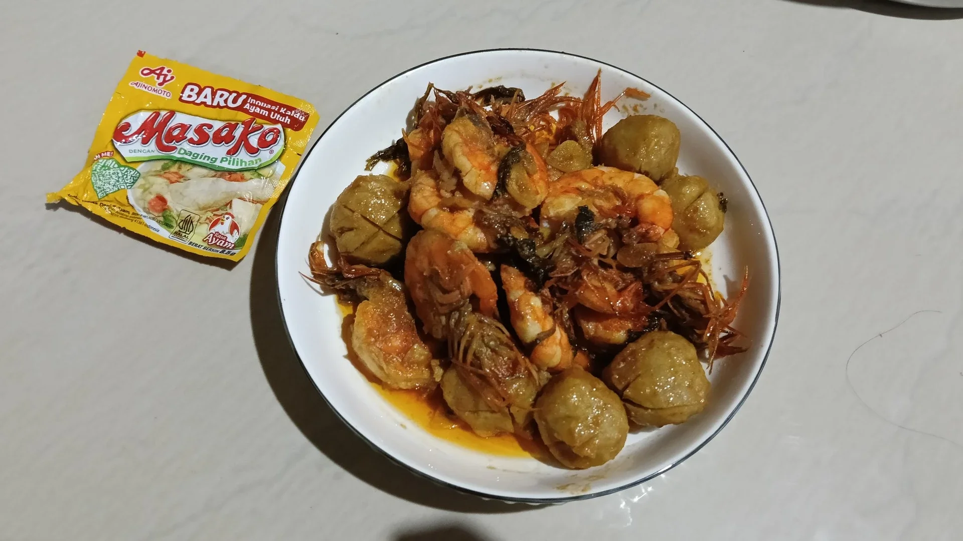 Udang Bakso Saus Mentega 