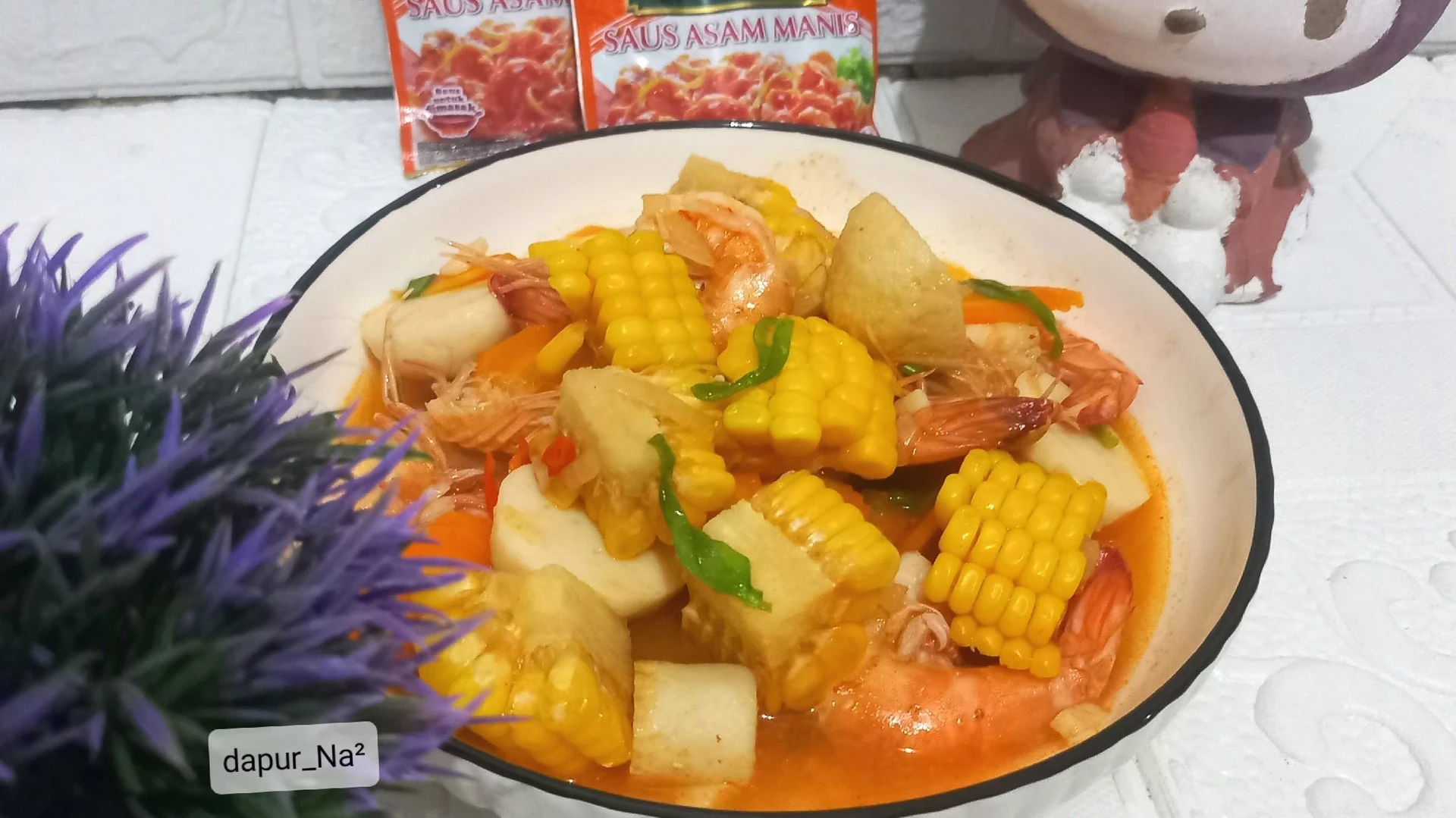 Udang dan Bakso seafood Saus asam manis Saori #SejutaRasaLezatSAORI