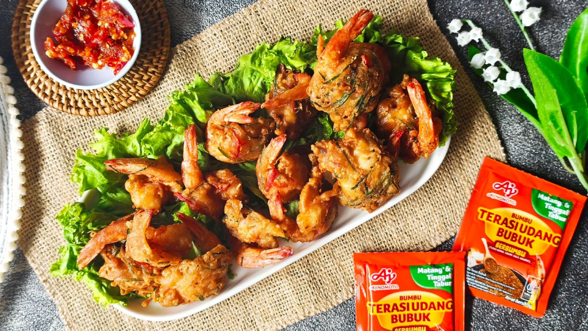 Udang Goreng Terasi Daun Jeruk 