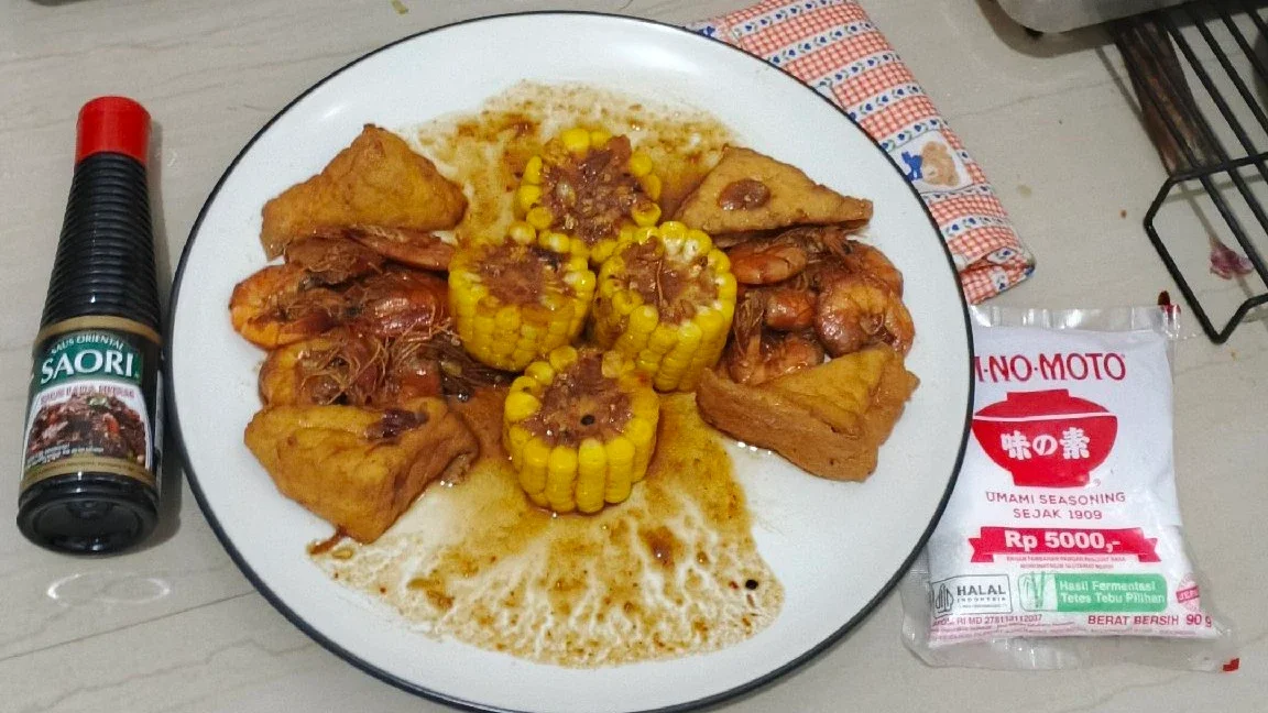 udang jagung tahu pedas ala Saori lada hitam #KERASI JAGUNG 