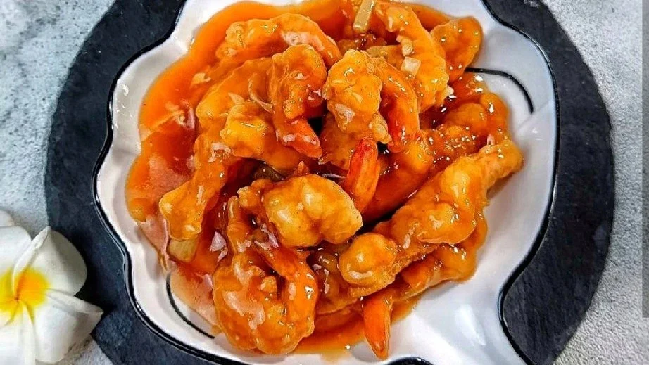 Udang Krispy asam manis ala saori 