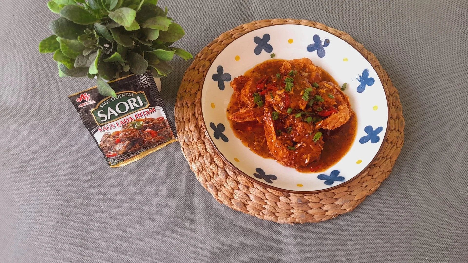 Udang Saori Lada hitam
