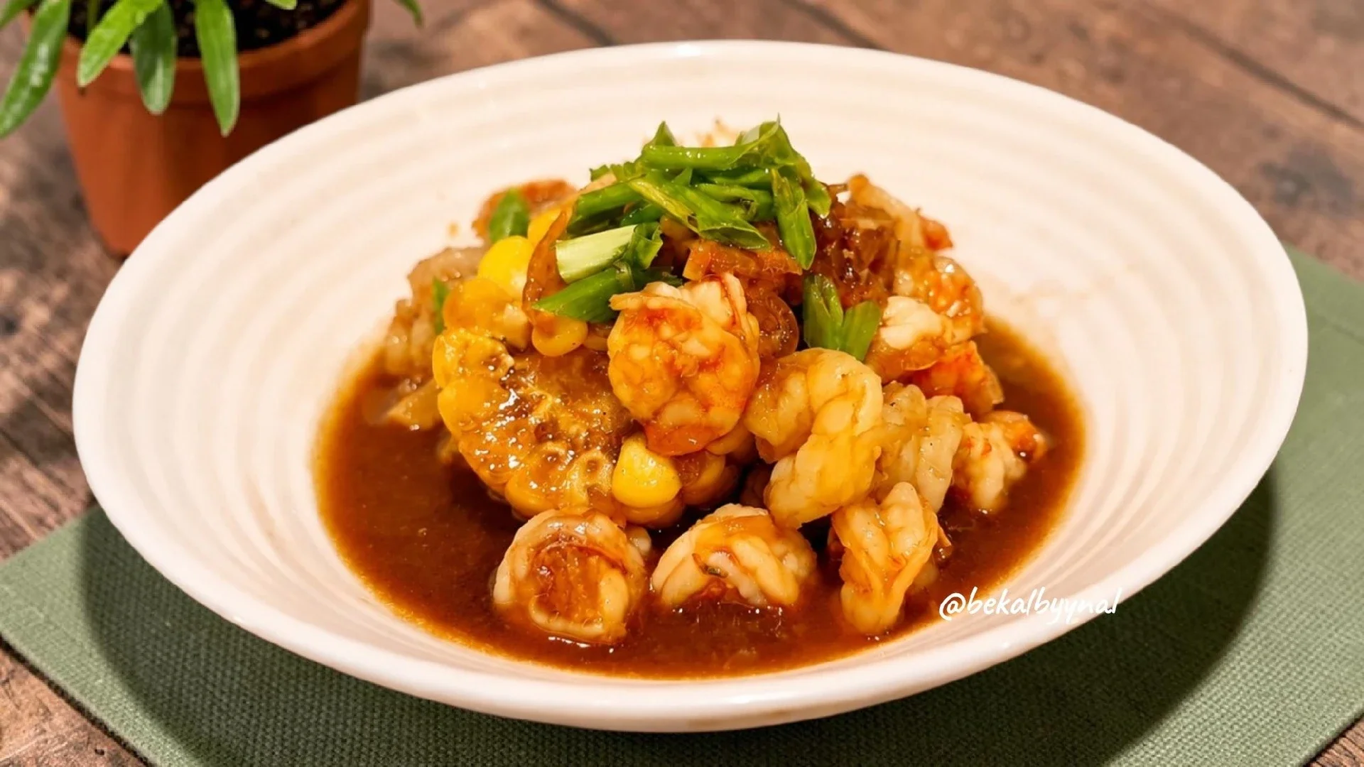 Udang Saus Tiram ala Saori