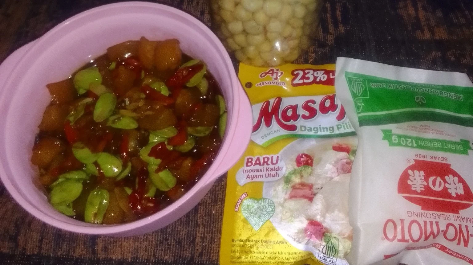 urak Arik kikil dan Pete ala Ajinomoto 