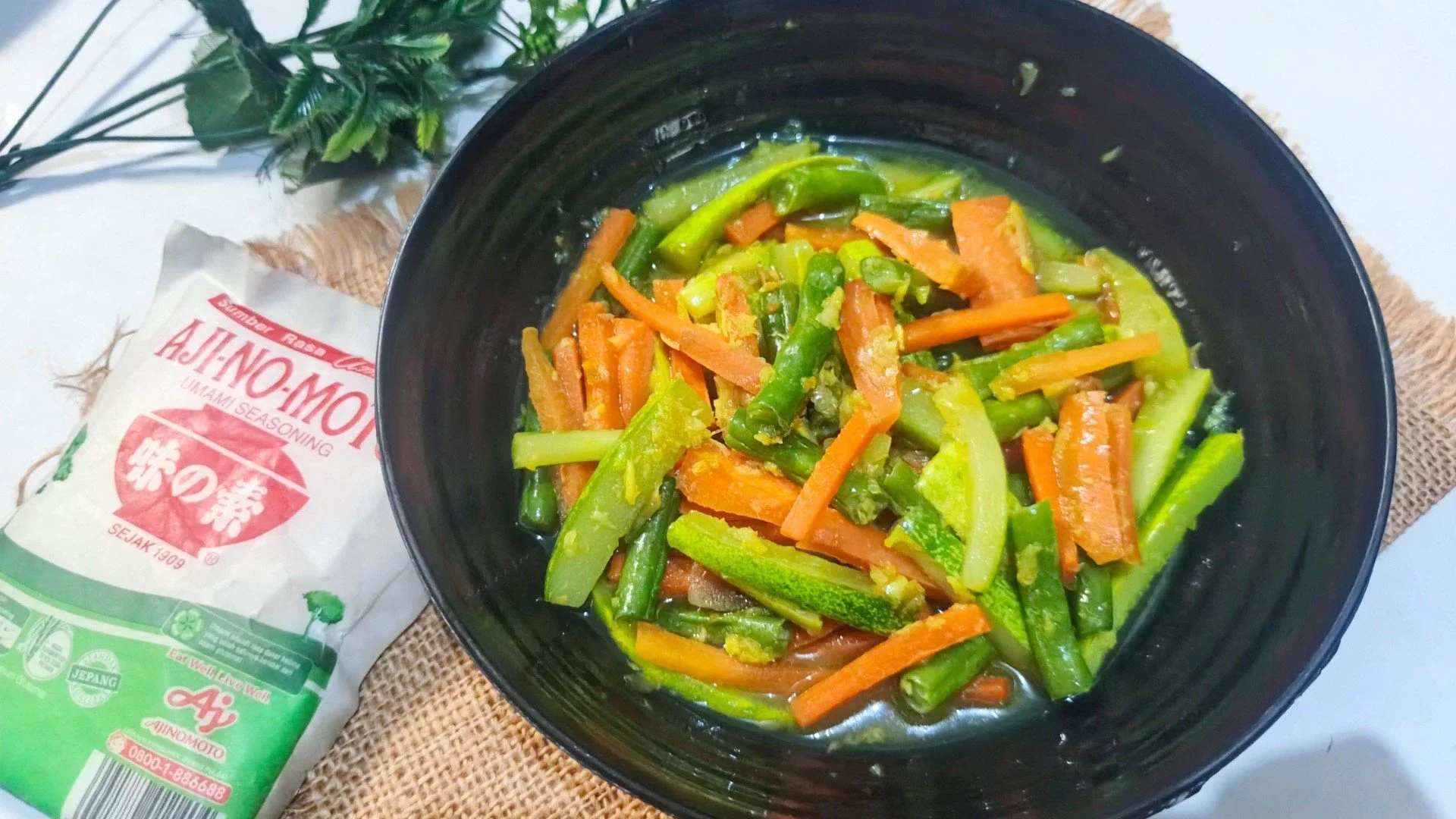 Wortel timun buncis bumbu kuning 